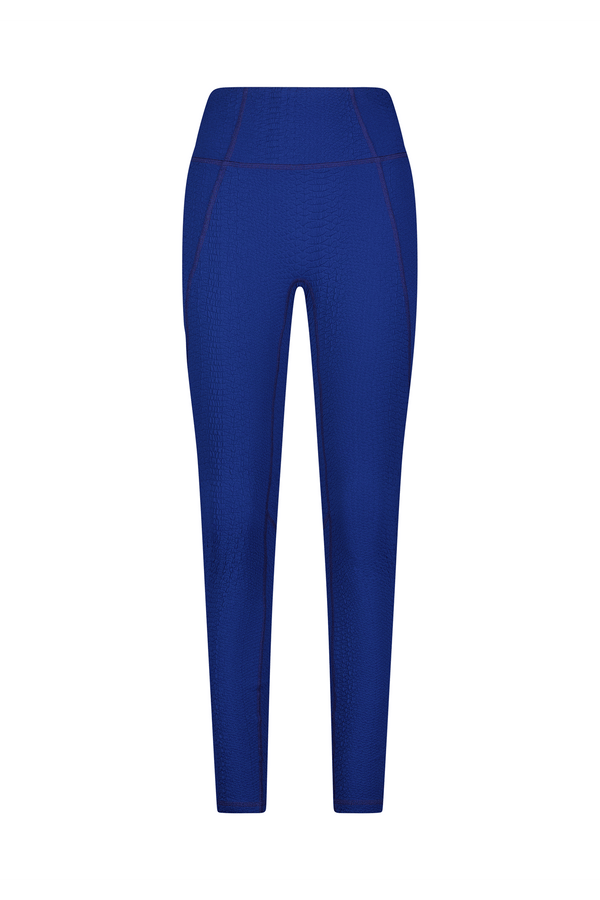 Textured Blue Sport Leggings