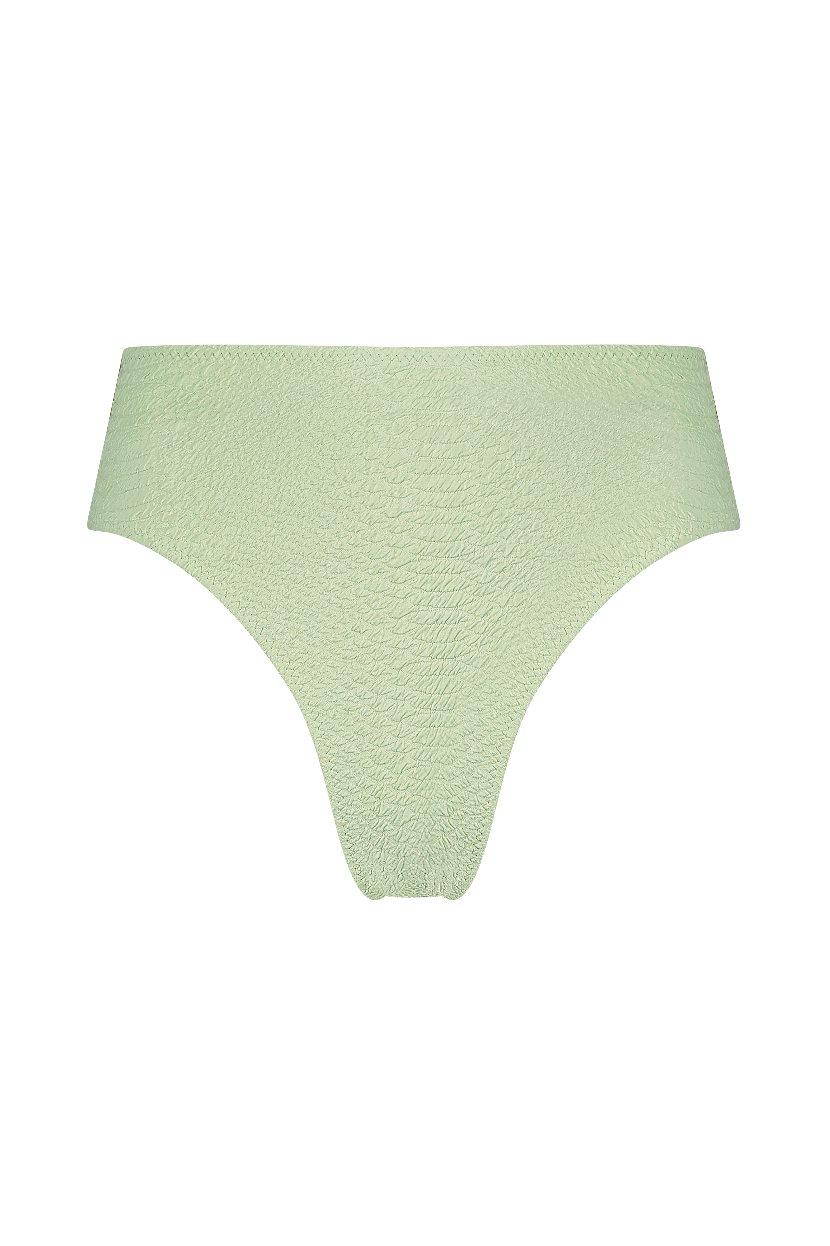 Jade Green Bikini Bottom in Textured Faux Snakeskin Fabric