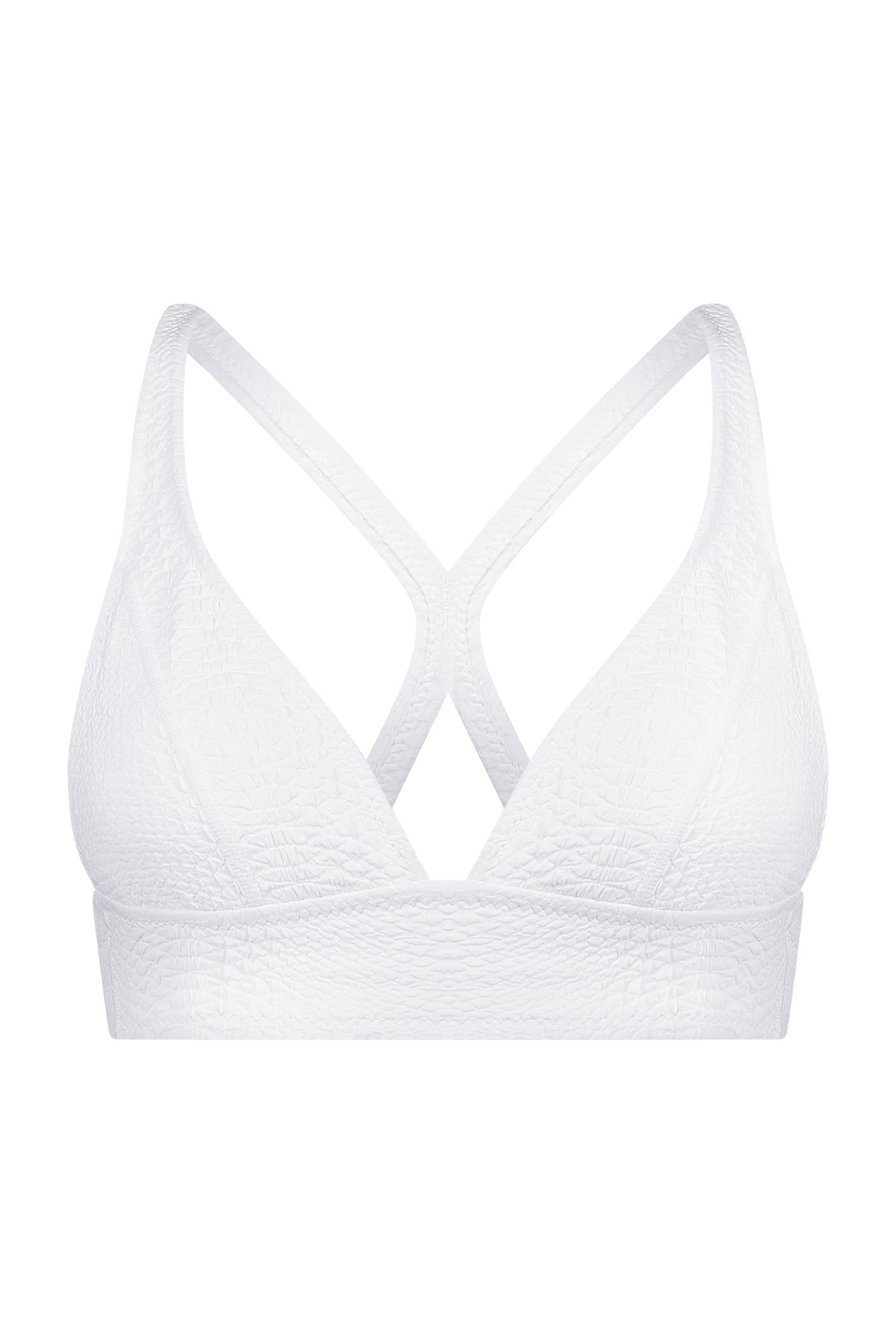 White Cross Strap Sports Bra