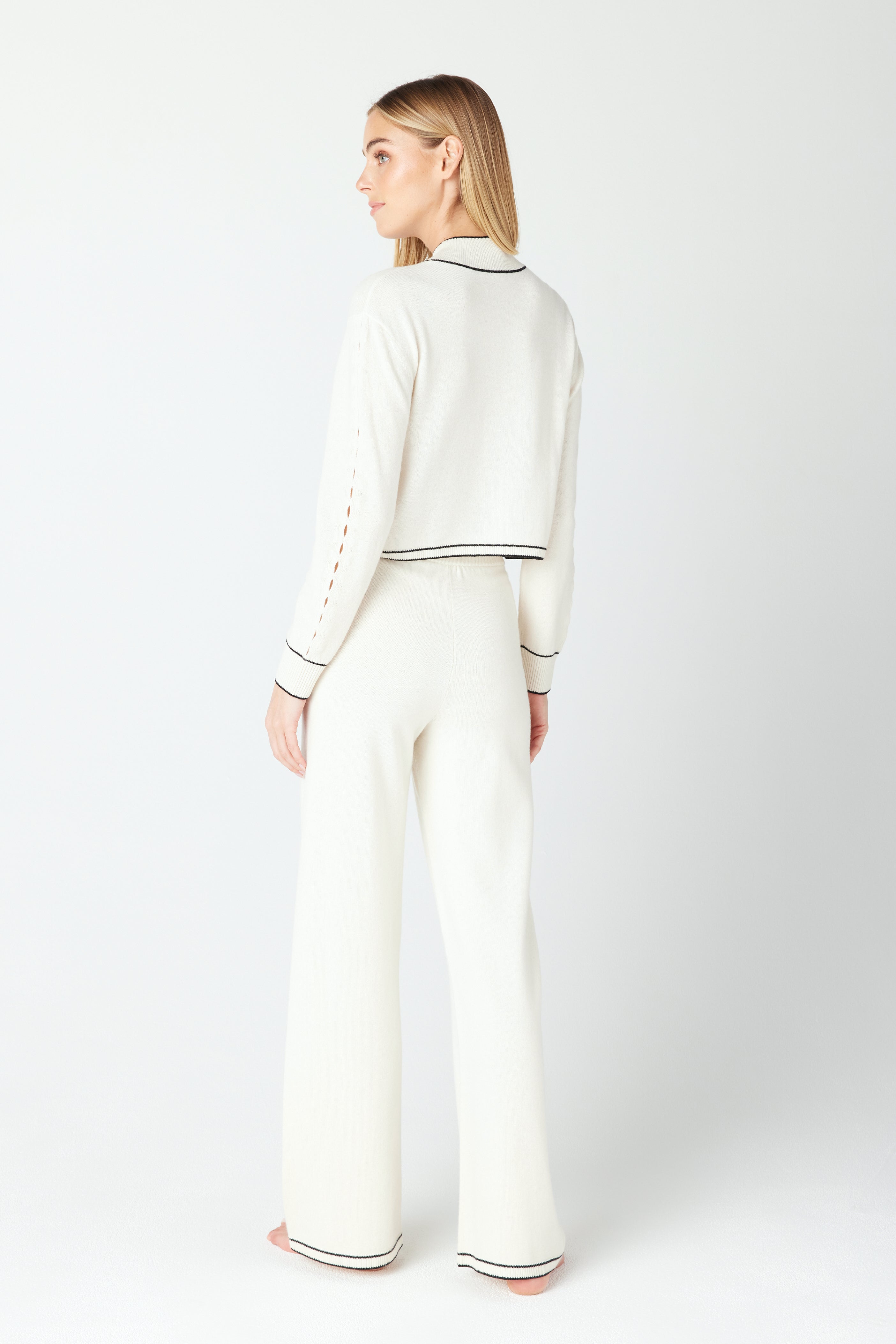 Ivory White Cashmere Lounge Pullover