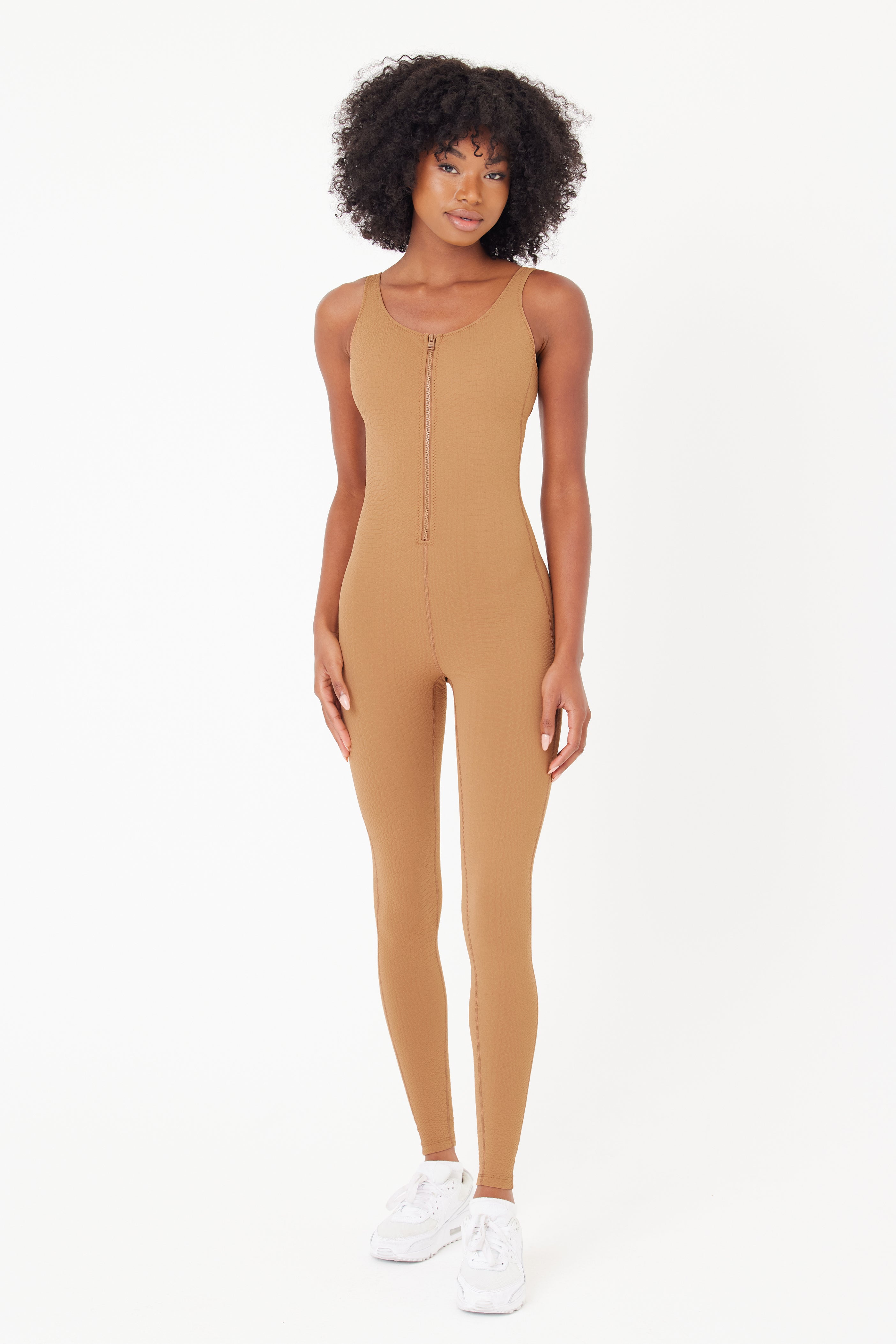 Camel Brown Sports Jumpsuit